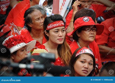 Thousands Of Red Shirts Protest In Bangkok Editorial Photography