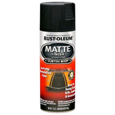 Rust Oleum Automotive 12 Oz Black Matte Finish Spray Paint 6 Pack