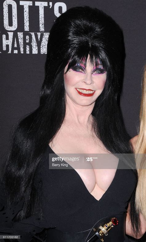 Entertainer Elvira Aka Cassandra Peterson Attends Knotts Scary Farm