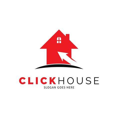 Click House Icon Vector Logo Template Illustration Design 9437471