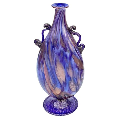 Fratelli Toso A Canne Glass Vase With Handles Murano Italy Ca 1965 For Sale At 1stdibs