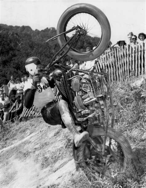 Harland Krause Motorcycle Hill Climb Indian Motorcycle Vintage