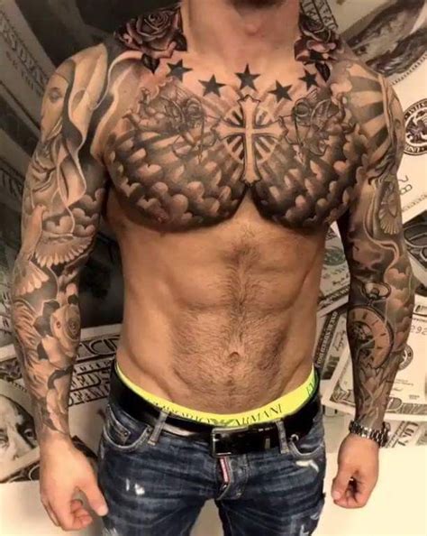 Pin By Naomi Alexis On Tattoo Inspiration Cool Chest Tattoos Chest Tattoo Men Best Sleeve