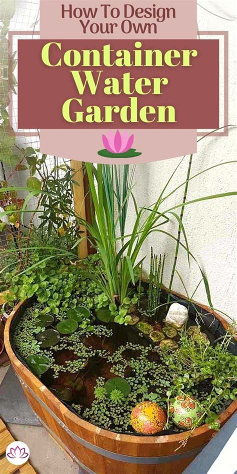 Small Water Gardens Fish Pond Gardens Container Water Gardens Diy