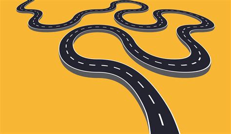 Isolated Winding Road 1266950 Vector Art At Vecteezy