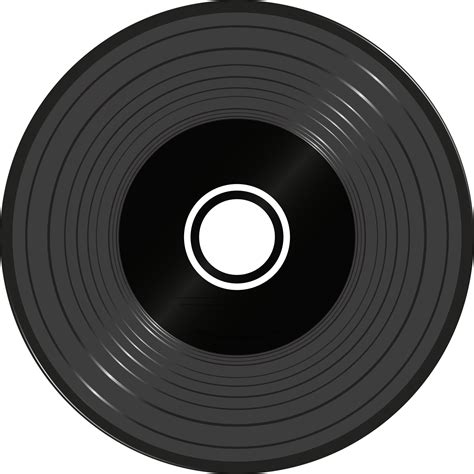Black Vinyl Disc Record For Music Album Cover Design 9393830 Png