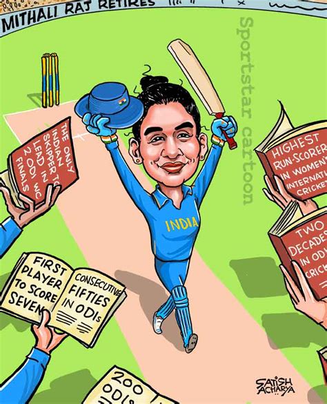 Satish Acharya On Twitter Mithali Raj Retires Sportstarweb Cartoon