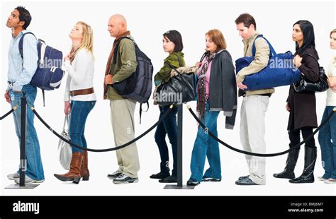 People Waiting In Line Stock Photo Alamy