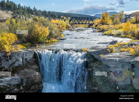 Lundbreck Falls Alberta Canada Stock Photo Alamy