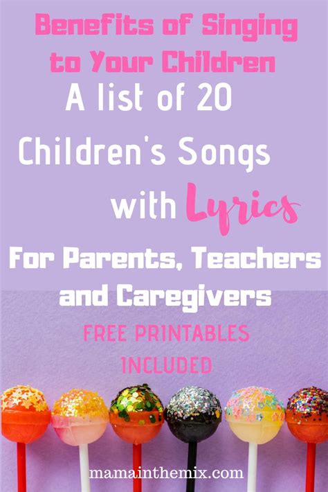 Benefits Of Singing To Your Children A List Of 20 Songs With Lyrics