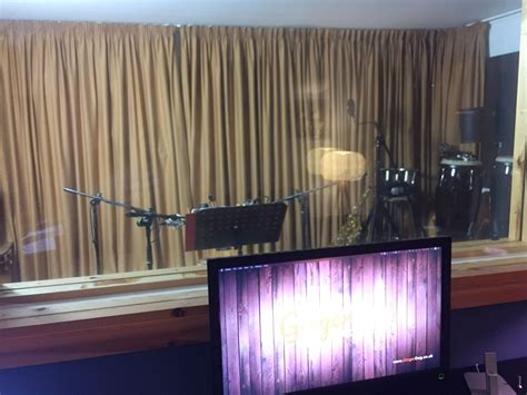 In Ginger Dog Recording Studio Recording Studio Curtains Flat Screen