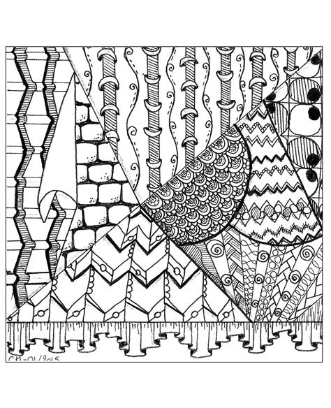 Zentangle Turtle Adults Coloring Pages Coloring Cool