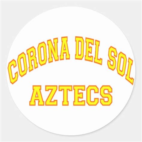 Corona Del Sol Aztecs Classic Round Sticker Zazzle