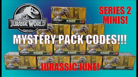 Jurassic World Series 2 Blind Box Minis Unboxing And Codes Youtube