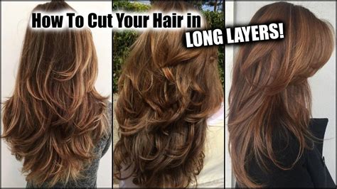 HOW I CUT MY HAIR AT HOME IN LONG LAYERS Long Layered Haircut DIY At