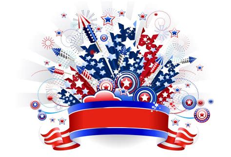 Fireworks Display Fourth July Stock Illustrations 656 Fireworks