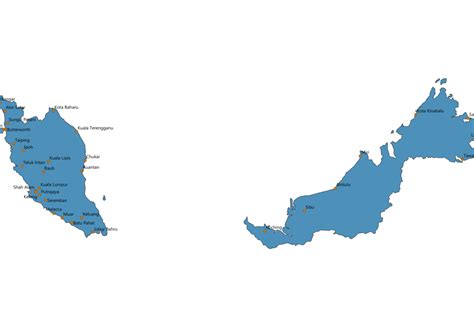 Map Of Malaysia With Cities Malaysia Cities Map