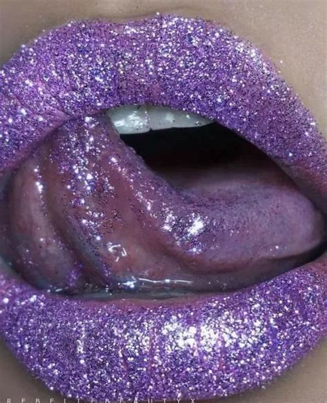 Glittering Purple Lips Purple Lips Purple Aesthetic Purple Glitter