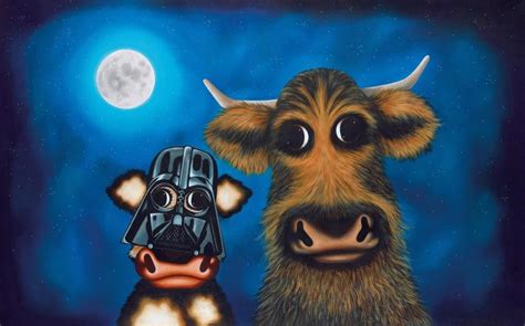 Calf Vader And Moobacca 2016 The Caroline Shotton Collection Art