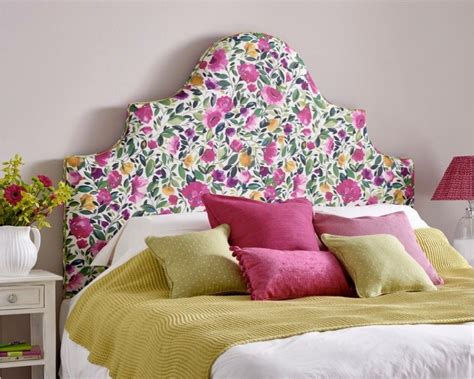 Super King Samson Flowers Fuchsia Ex Upholstered Headboard Headboard