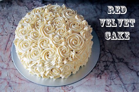 A recipe for cream cheese frosting with four ingredients and ready in just a few minutes. Red Velvet Cake with Rosette Cream Cheese Frosting | FORGET THOSE CALORIES