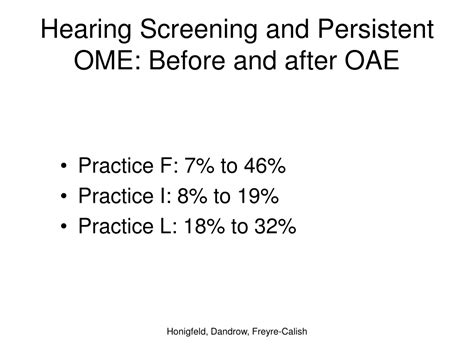 Ppt Oae In Pediatric Practice Improving Hearing Screening Within The