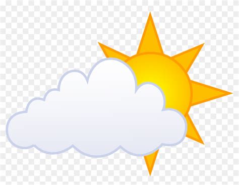 Partly Cloudy With Sun And Rain Weather Icon Clip Art
