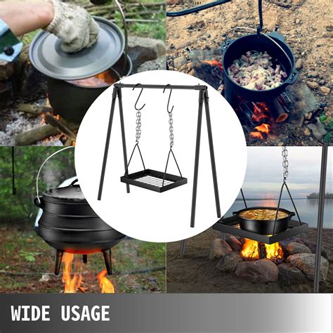 Vevor Swing Grill Campfire Cooking Stand Multi Use Carbon Steel