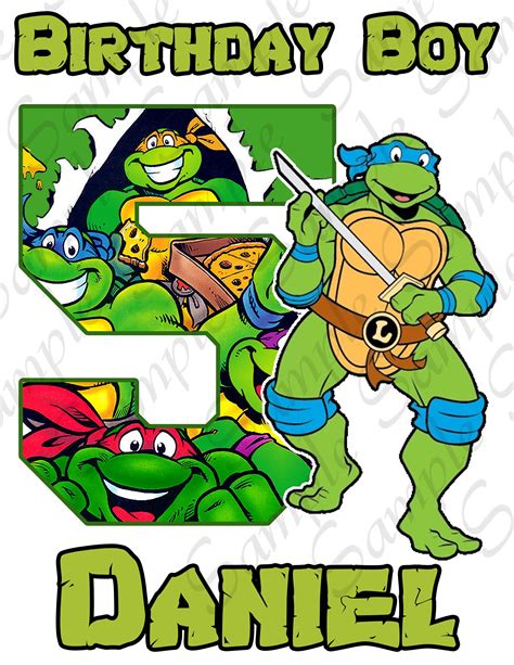 Teenage Ninja Mutants Turtles Birthday Boy Svg Tmnt Instant Etsy