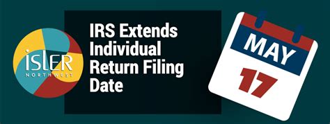 Irs Extends Individual Return Filing Date Isler Northwest Llc