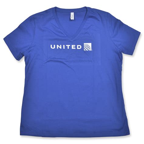 United Airlines Ladies T Shirt Royal T Shirts Clothing
