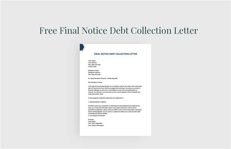 Free 7 Day Debt Collection Legal Letter Template Download In Word