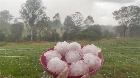 Golf Ball Size Hail In Gympies North As Storms Hit The Courier Mail