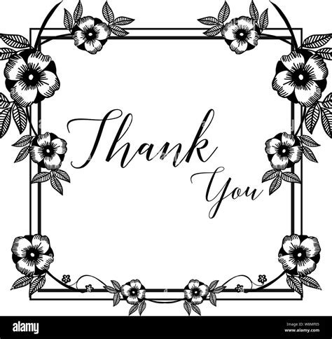 Decoration Pattern Frame With Lettering Of Thank You With Beautiful