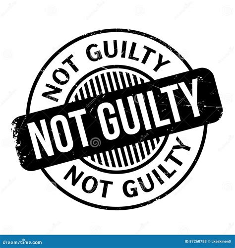 Not Guilty Rubber Stamp Stock Vector Illustration Of Icon 87260788