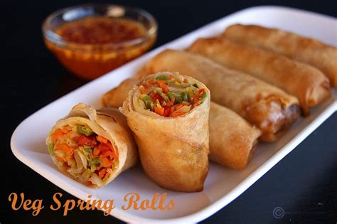 Veg Spring Roll Easy Indo Chinese Asian Appetizer Recipe