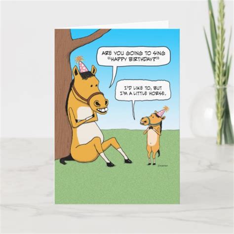 We have a beautiful collection of. Funny Little Horse Birthday Card | Zazzle.com