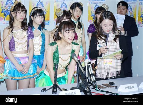 members of japanese idol girl group ske48 attend the 2017 c3 x hobby expo in hong kong china