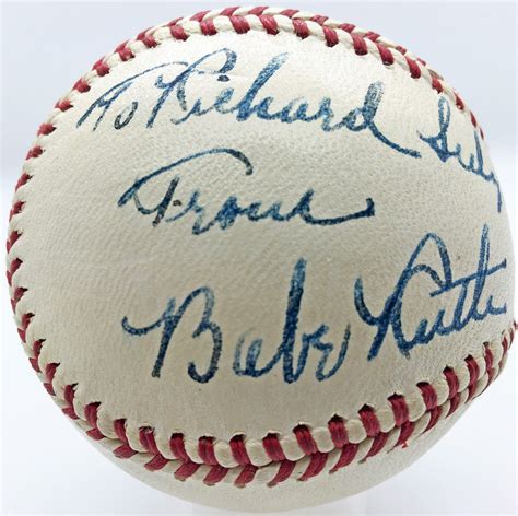 Lot Detail Babe Ruth Single Signed Oal Baseball W One Of The Finest Ruth Autographs In The