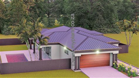 3 Bedroom House Plan Bla 074s My Building Plans Sa Porch Roof Design