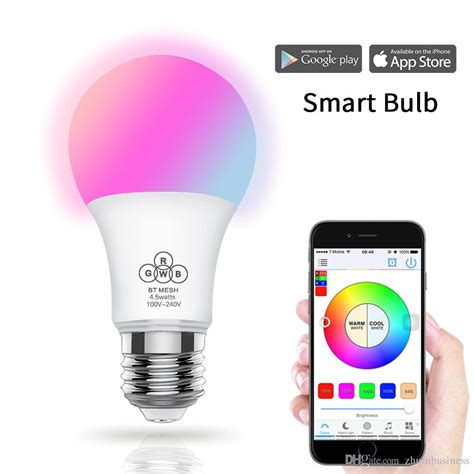 45w Smart Led Bulbs Mobile Phone Control Bluetooth Light Bulb App