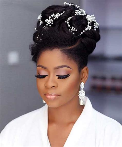 Another way how to pack hair of medium length is to make a beautiful pigtail into a bundle. 5 Beautiful Natural Wedding Hairstyles: Ideas for Nigerian Wedding Bridal Hair - NaijaGlamWedding
