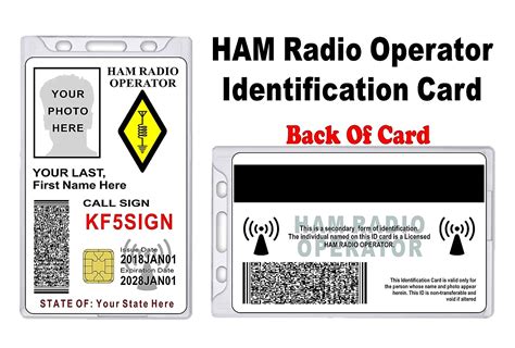 Ham Radio Id Card Custom With Your Photo And Information Ham Radio Identification Amazon