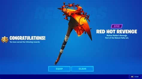 How To Get Red Hot Revenge Pickaxe In Fortnite Reboot Rally Event