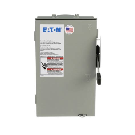 Eaton 30 Amp 2 Pole Non Fusible General Duty Safety Switch Disconnect