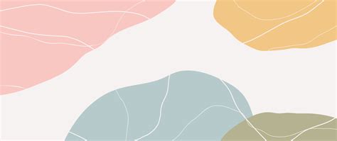 Minimal Abstract Background Vector Illustration Soft Earth Tone Pastel