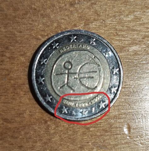 2 Euro Münze Mit Strichmännchen Nederland Emu 1999 2009 G Sehr Selten