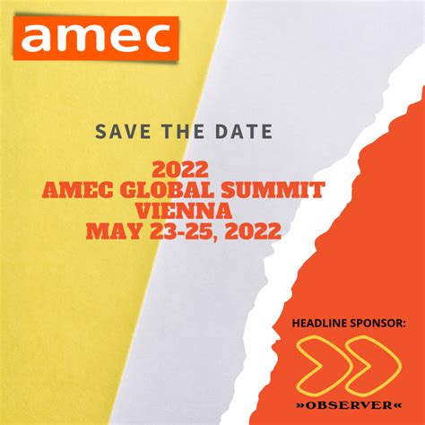 Amec Global Summit 2022 Amec International Association For The