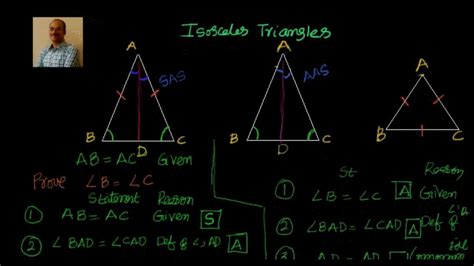 Geometry Isosceles Triangles Theorems YouTube