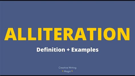 Eine definition (lateinisch definitio „abgrenzung, aus de „(von etw.) herab/weg und finis „grenze) ist je nach der lehre, der hierbei gefolgt wird, entweder. Alliteration: Definition + Popular Examples ⛱️ - YouTube